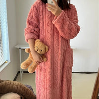 ComfaLuxe™ Plush Fleece Robe – Ultra Soft, Oversized Fleece Pajamas for Women